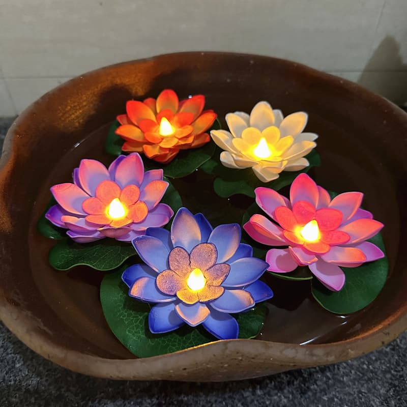 Floating Lotus LED Water Night Lamp